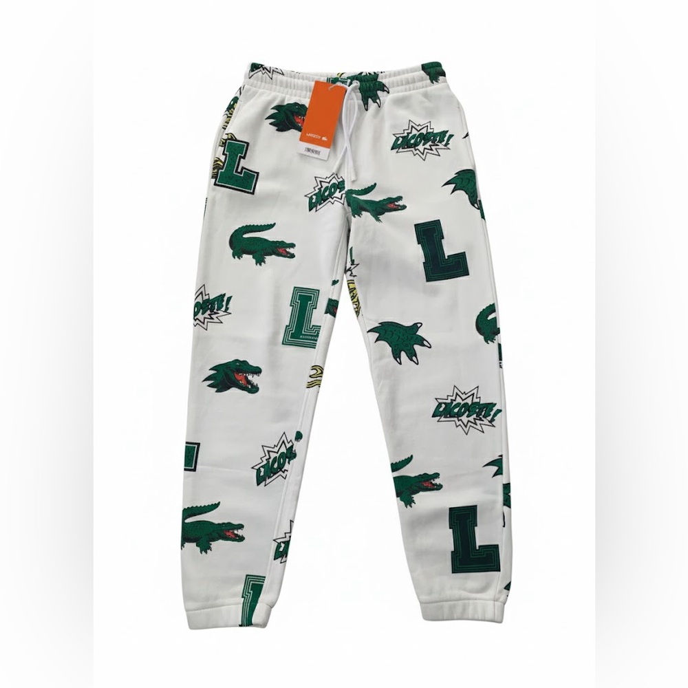 🐊🐊🐊 LACOSTE Women's Comic Print Sweatpants Size M